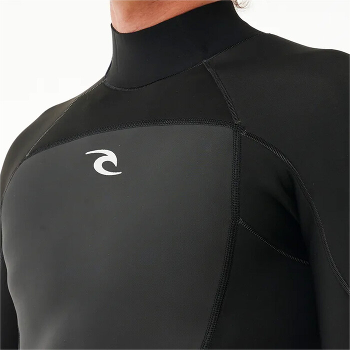 2024 Rip Curl Mens Omega 2/2mm Back Zip Short Sleeve Wetsuit 15ZMFS - Black